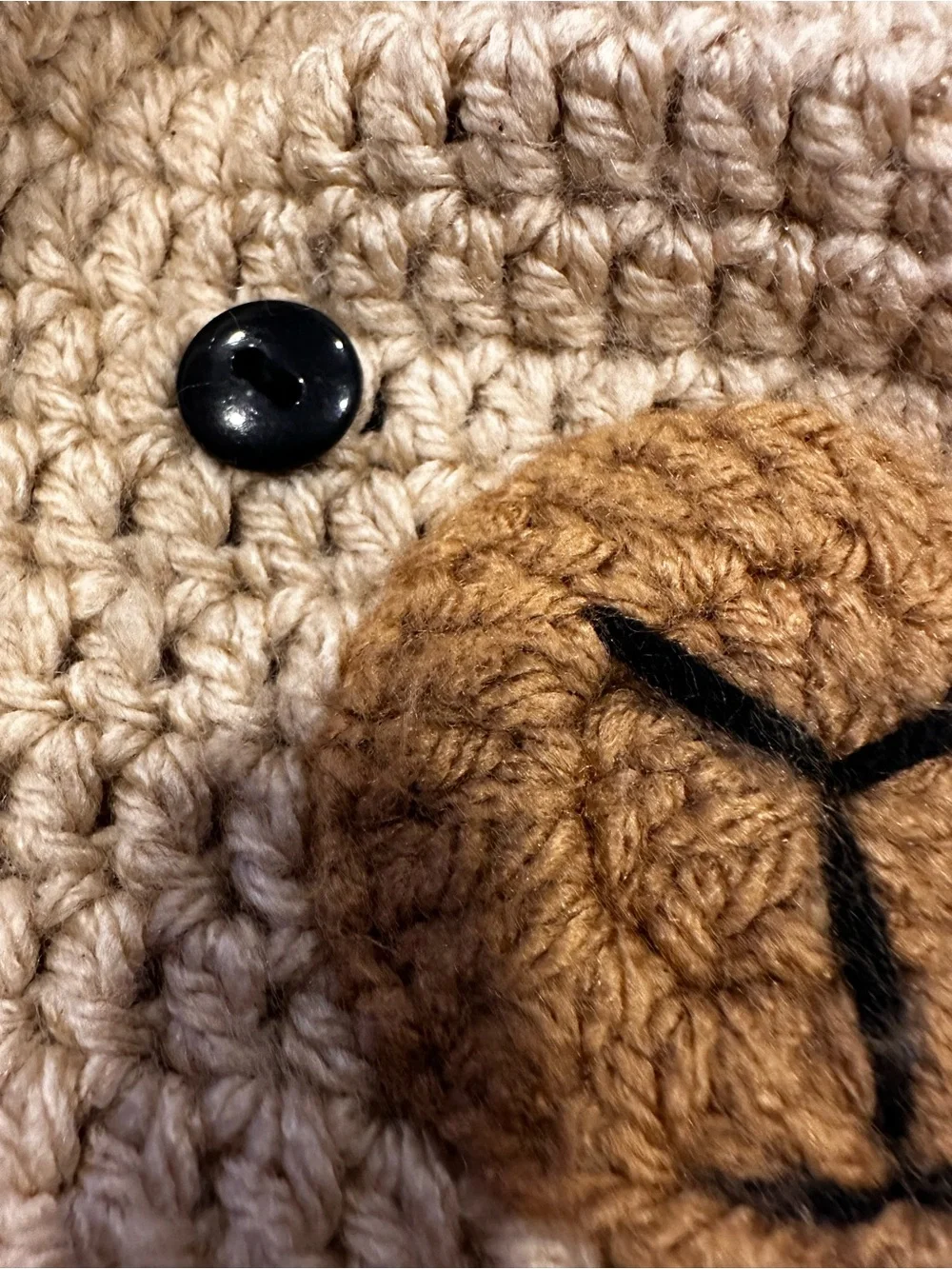 Kids Brown Crochet Animal Earflap Hat